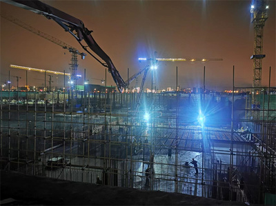 巴州人民醫院順利完成C40高性能超大體積混凝土澆筑